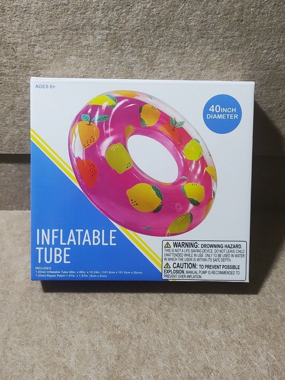 Lemons Inflatable Swim Inner Tube Pool Float
